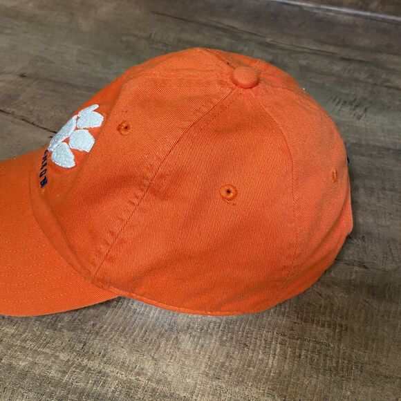 NIKE Clemson Tigers Strap Back Hat Cap Orange Tiger Paw Logo - Picture 3 of 7
